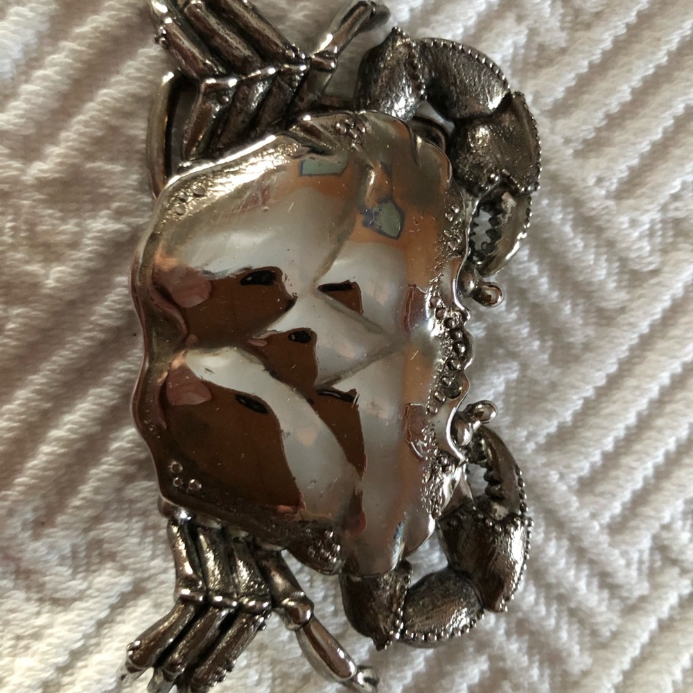 Wathne vintage crab silvered belt buckle for 1.5” slide belt